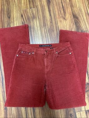 DKNY Jeans burnt Red Corduroy Pants size 10 (32 x 32)